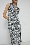 Warehouse Premium Knit Floral Jacquard Sleeveless Dress thumbnail 2