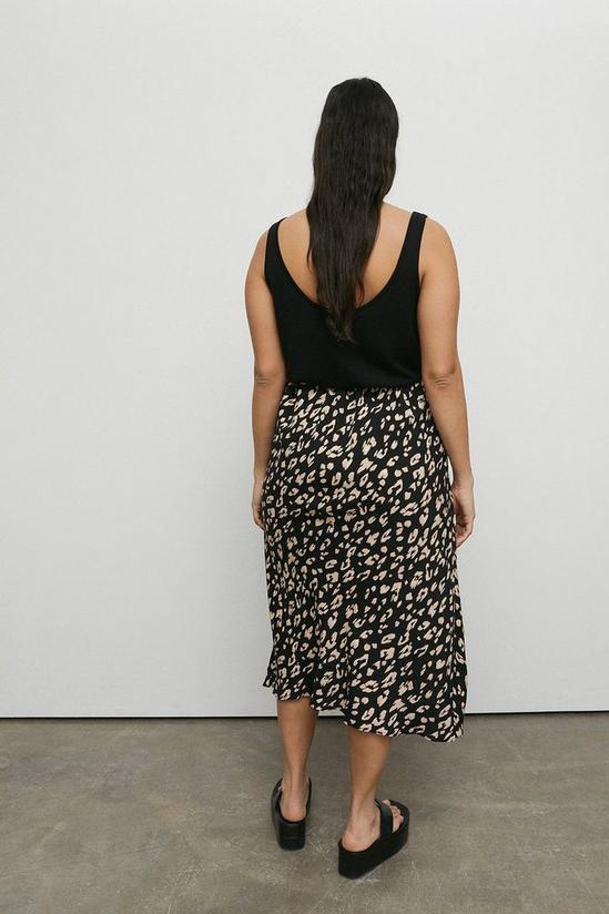 Warehouse Plus Size Woven Animal Print Midi Skirt 3