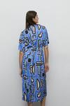 Warehouse Satin Dobby Column Midi Dress In Print thumbnail 3