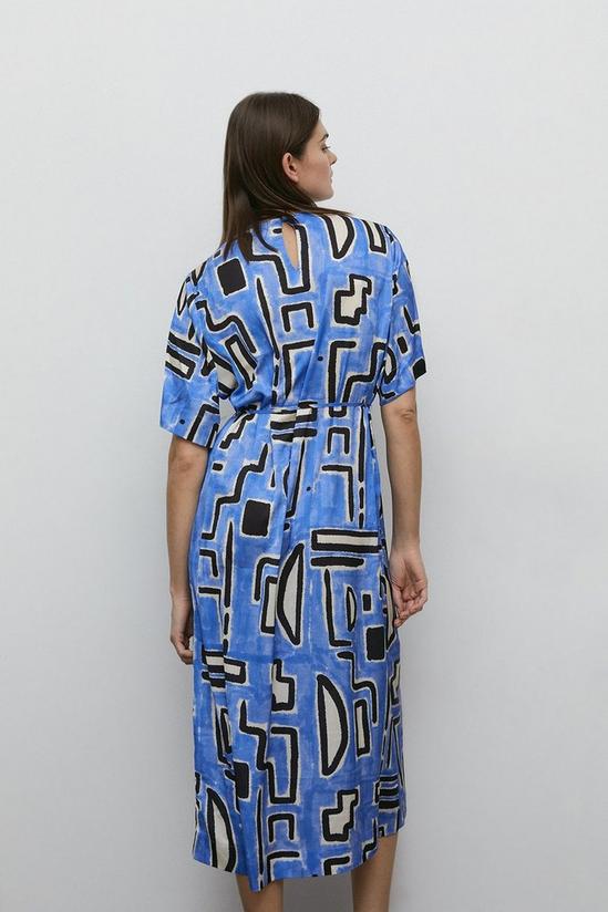 Warehouse Satin Dobby Column Midi Dress In Print 3