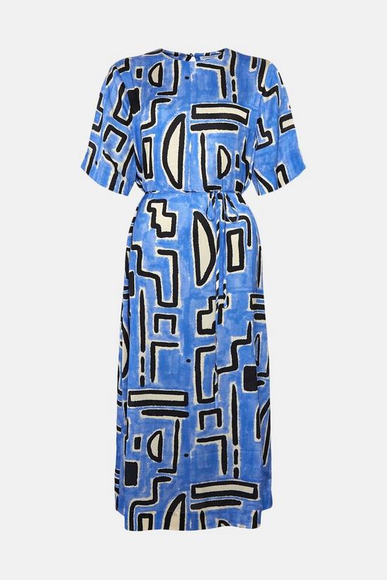 Warehouse Satin Dobby Column Midi Dress In Print 4