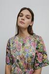 Warehouse Satin Dobby Column Midi Dress In Floral thumbnail 1