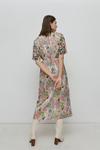 Warehouse Satin Dobby Column Midi Dress In Floral thumbnail 3