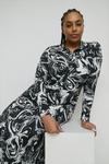 Warehouse Plus Size Marble Print Ruched Front Shirt Dress thumbnail 1