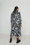 Warehouse Plus Size Marble Print Ruched Front Shirt Dress thumbnail 3