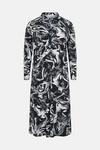 Warehouse Plus Size Marble Print Ruched Front Shirt Dress thumbnail 4