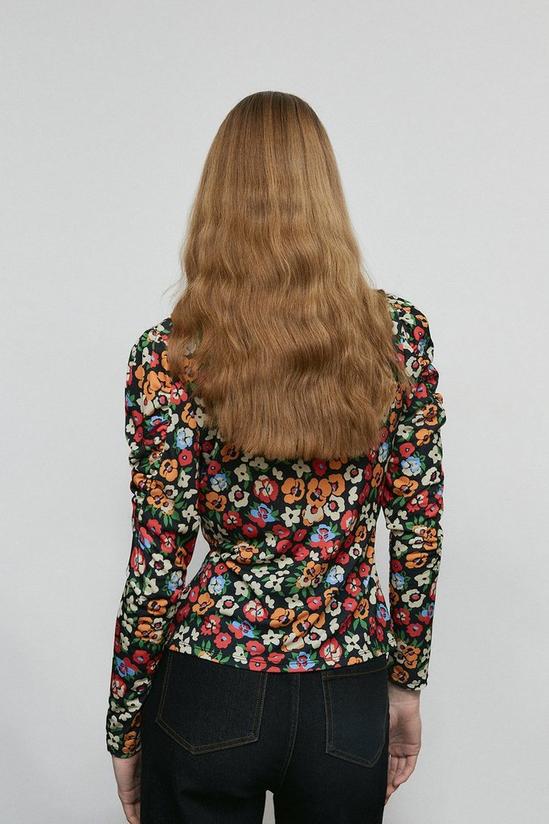 Warehouse Floral Print Puff Sleeve Top 3