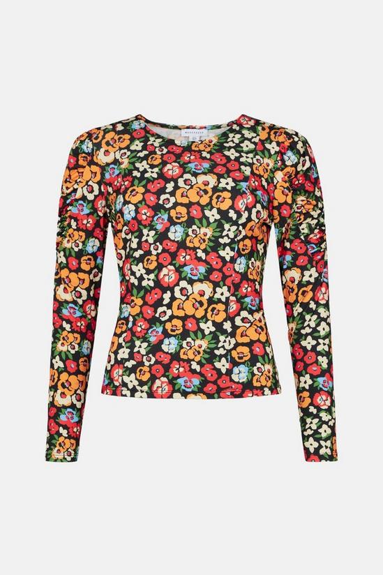 Warehouse Floral Print Puff Sleeve Top 4