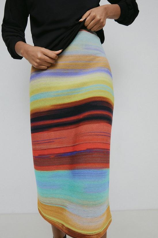 Warehouse Multi Stripe Skirt 1