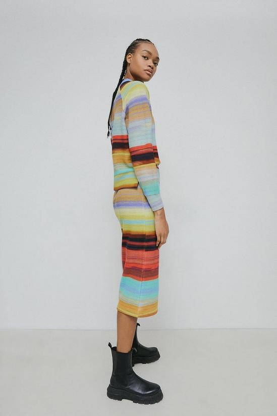 Warehouse Multi Stripe Skirt 2