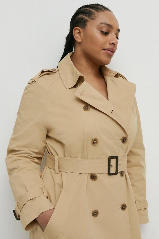 Warehouse Plus Size Raglan Sleeve Belted Trench 1