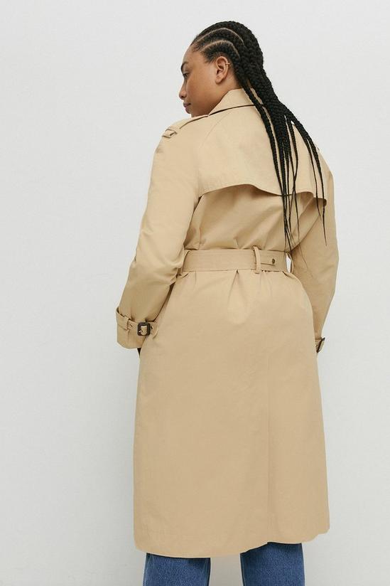 Warehouse Plus Size Raglan Sleeve Belted Trench 3