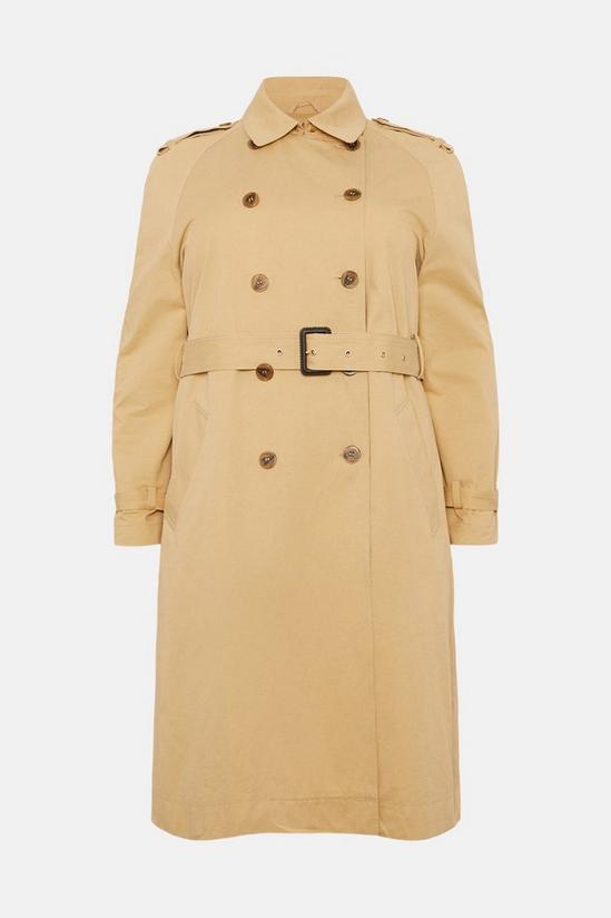 Warehouse Plus Size Raglan Sleeve Belted Trench 4