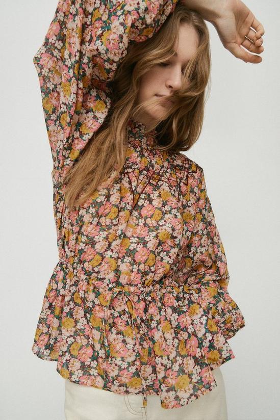 Warehouse Embroidered Yoke Floral Blouse 1