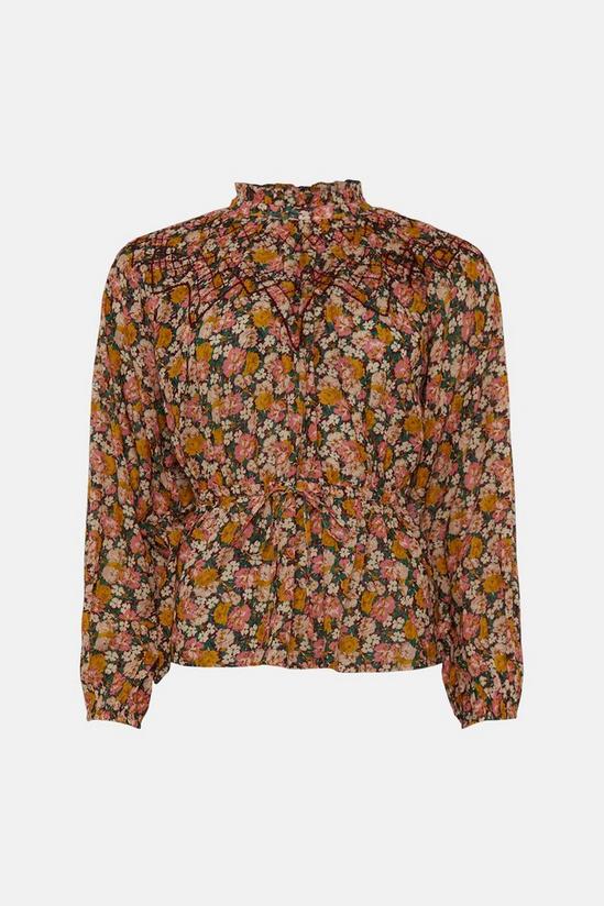 Warehouse Embroidered Yoke Floral Blouse 4