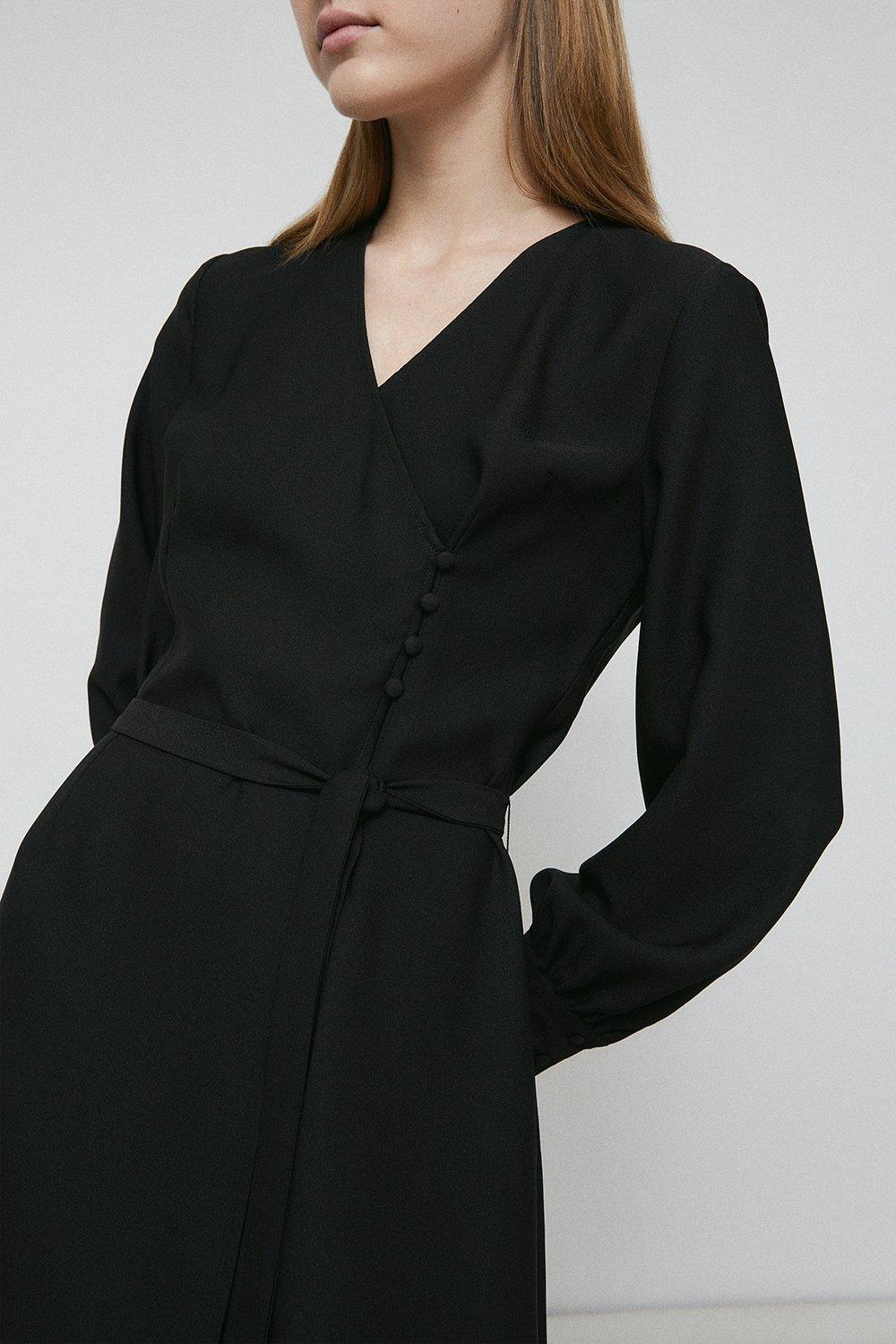 Warehouse black sale wrap dress