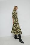 Warehouse Cotton Frill Midi Dress In Floral thumbnail 2