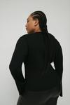 Warehouse Plus Size Eyelet Tie Up Knitted Jumper thumbnail 3