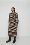 Warehouse Plus Size Checkerboard Knit Midi Dress thumbnail 1