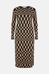 Warehouse Plus Size Checkerboard Knit Midi Dress thumbnail 4