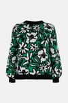 Warehouse Plus Size Abstract Floral Knitted Jumper thumbnail 4