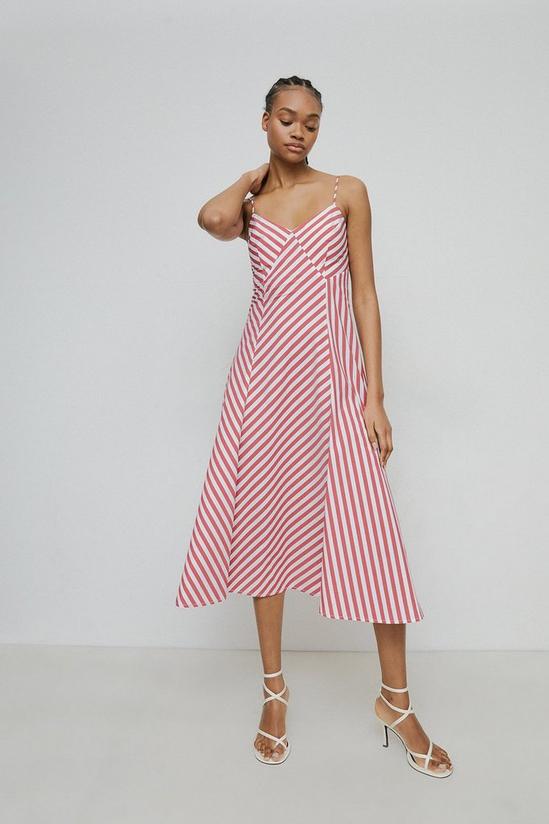 Warehouse Strappy Stripe Midi Dress 2