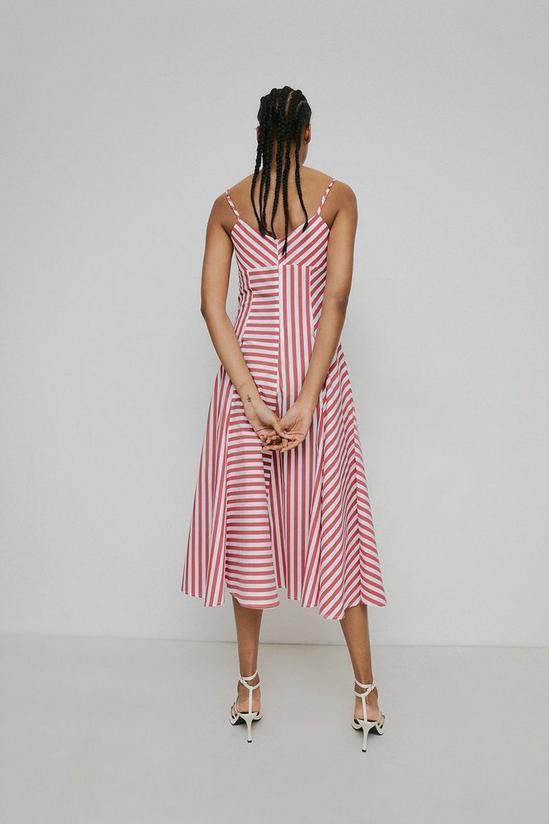 Warehouse Strappy Stripe Midi Dress 3
