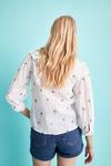 Warehouse Floral Embroidered Collar Detail Shirt thumbnail 3