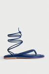 Warehouse Real Leather Thong Strappy Flat Sandal thumbnail 1