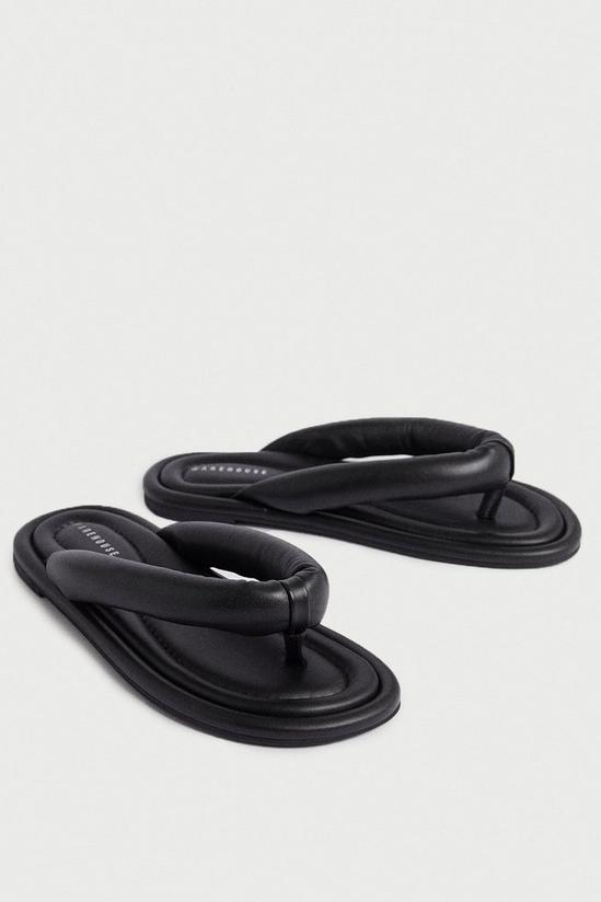 Warehouse Real Leather Padded Toe Thong Sandal 2