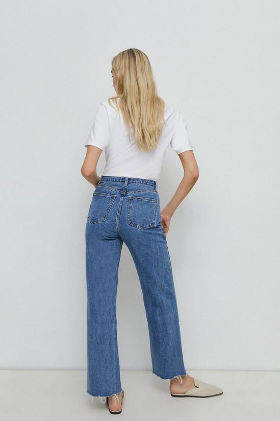 Warehouse Denim Raw Hem Long Straight Jeans 3