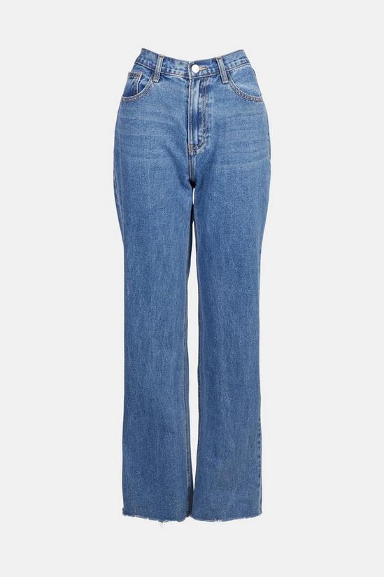 Warehouse Denim Raw Hem Long Straight Jeans 4