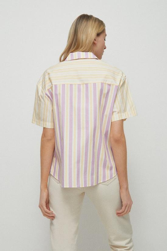 Warehouse Cotton Stripe Short Sleeve  Shirt 3