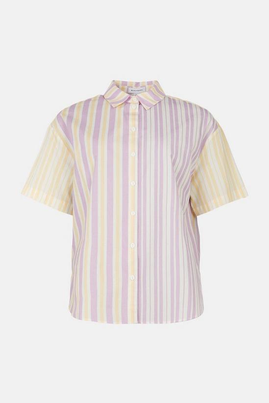 Warehouse Cotton Stripe Short Sleeve  Shirt 4