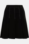 Warehouse Contrast Stitch Detail Pleated Skirt thumbnail 4