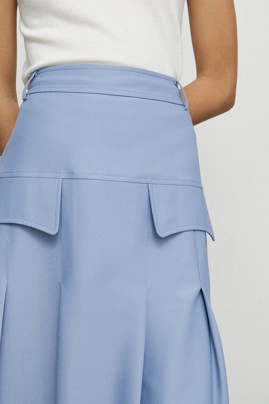 Warehouse Petite Pleat Front Pocket Detail Skirt 2