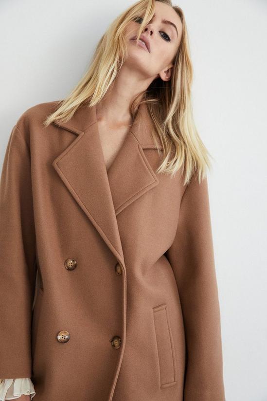 Warehouse Relaxed Double Breasted Coat 2