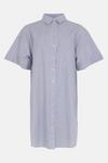 Warehouse Cotton Stripe Mini Shirt Dress thumbnail 4