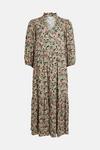Warehouse Ditsy Floral Tiered Loose Fit Midi Dress thumbnail 4