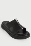 Warehouse Real Leather Chunky Zip Front Sandal thumbnail 3