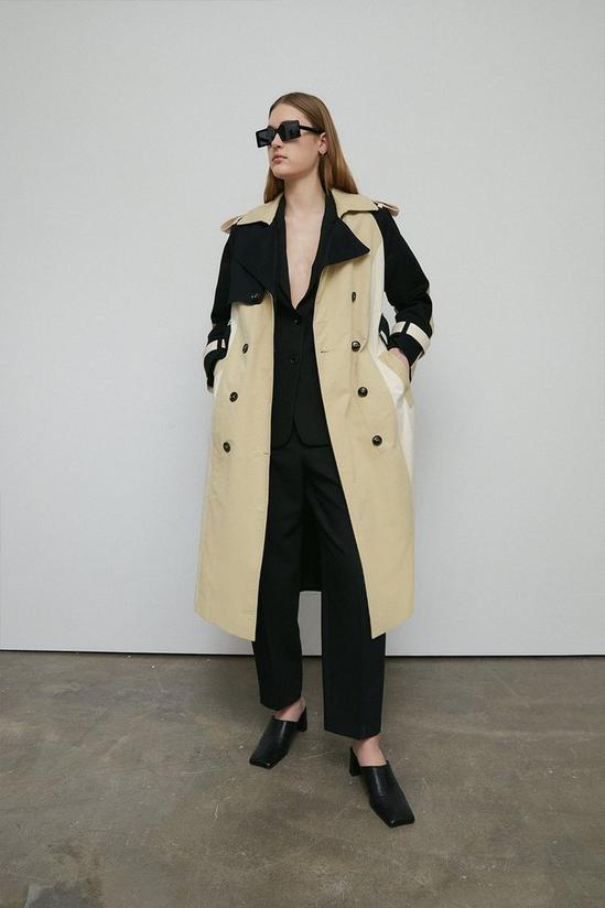 Warehouse Colour Block Trench 1
