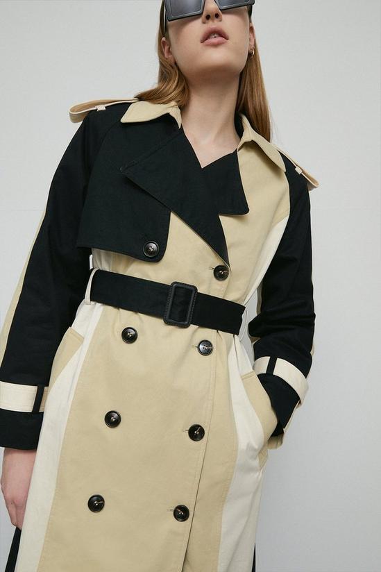 Warehouse Colour Block Trench 2