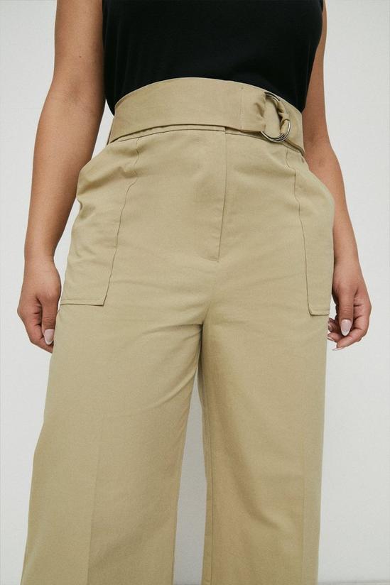 Warehouse Plus Size Elevated Wide Crop Trouser 2