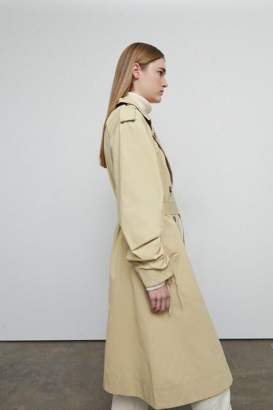Warehouse Gathered Sleeve Trench 2