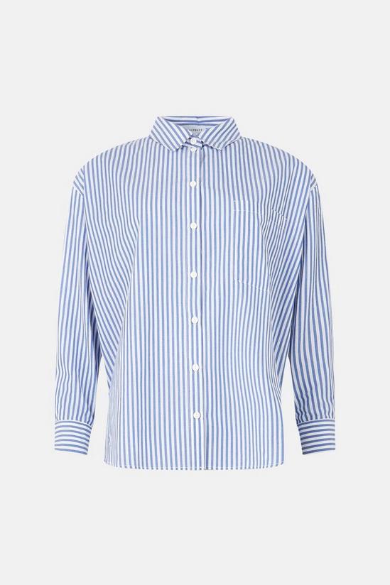 Warehouse Cotton Stripe Oversize Pocket Shirt 4