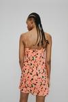 Warehouse Satin Mini Slip Dress In Floral thumbnail 3