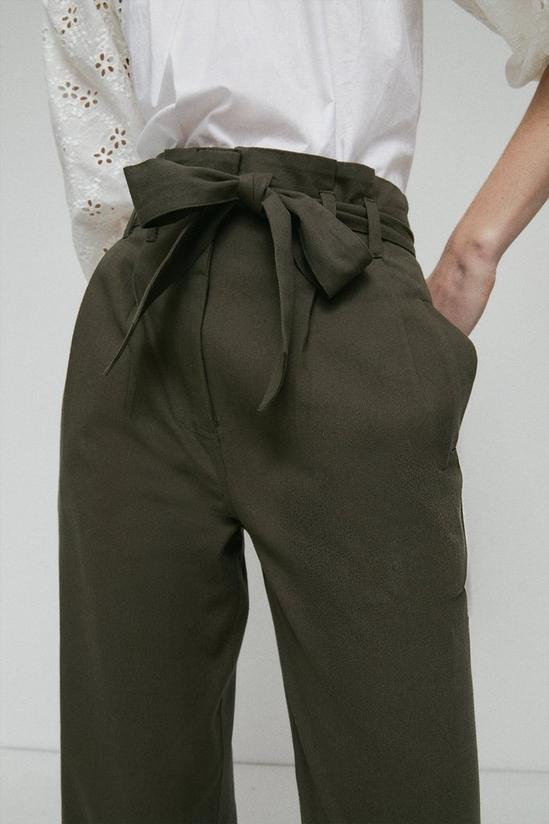 Warehouse Twill Paper Bag Tie Belt Trousers 2