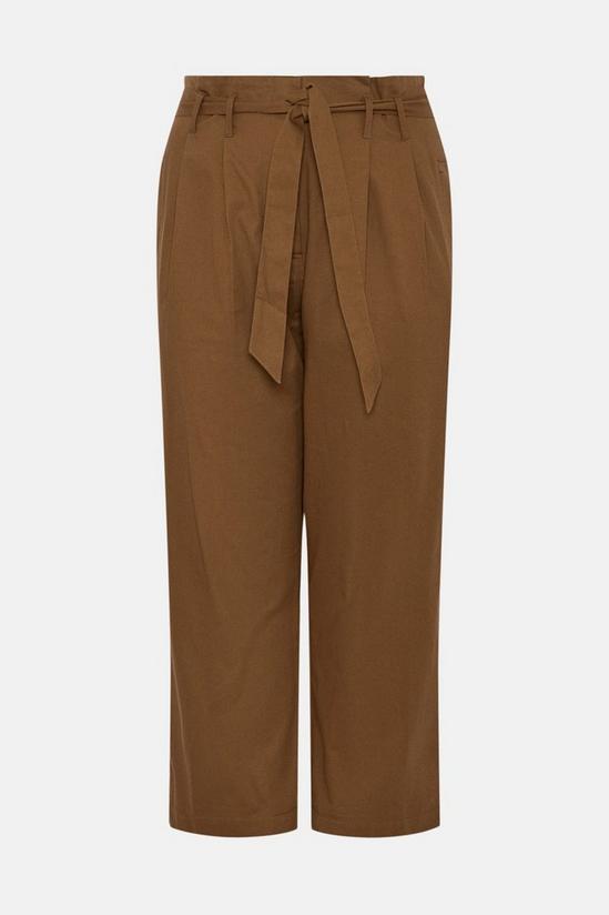 Warehouse Plus Size Twill Paper Bag Tie Belt Trousers 4