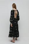 Warehouse Petite Embroidery Tiered Maxi Dress thumbnail 3
