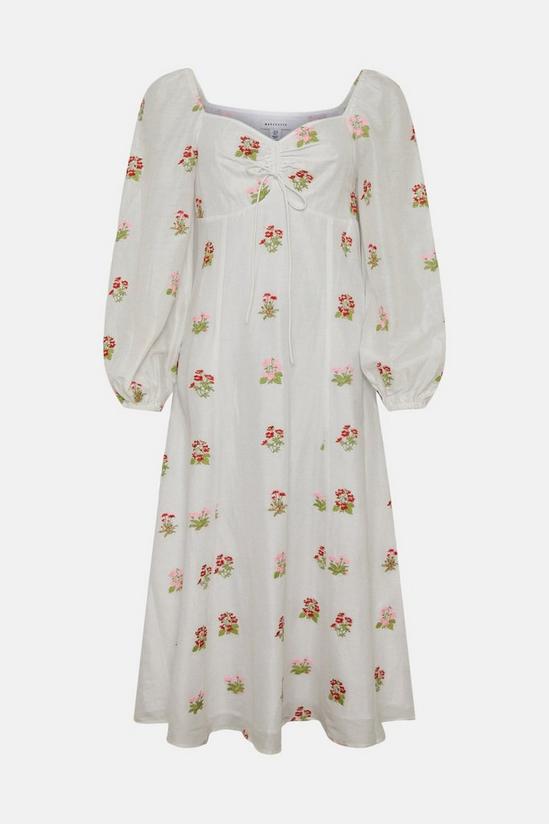 Warehouse Petite Embroidery  Midi Dress 4